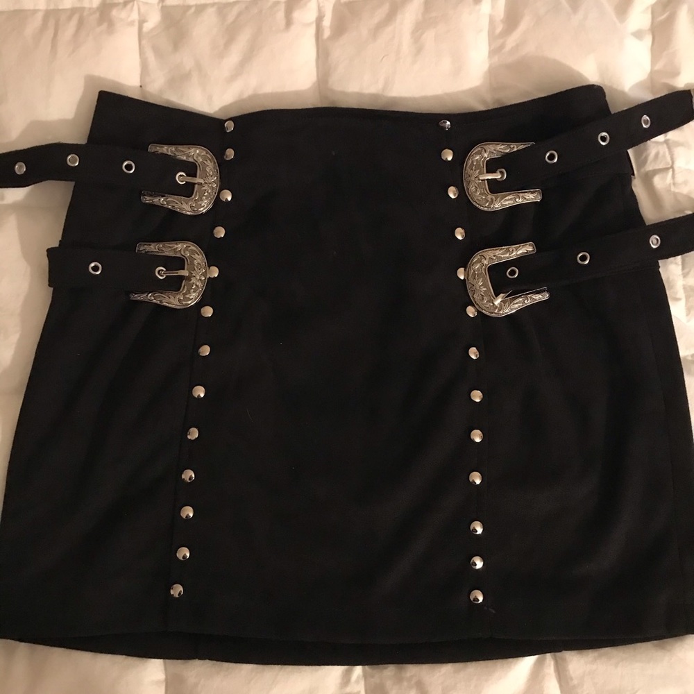 Black Suede Skirt